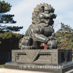 銅雕獅子，北京獅銅雕