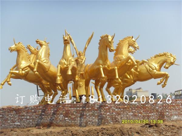 八匹馬銅雕，廣場阿波羅銅雕