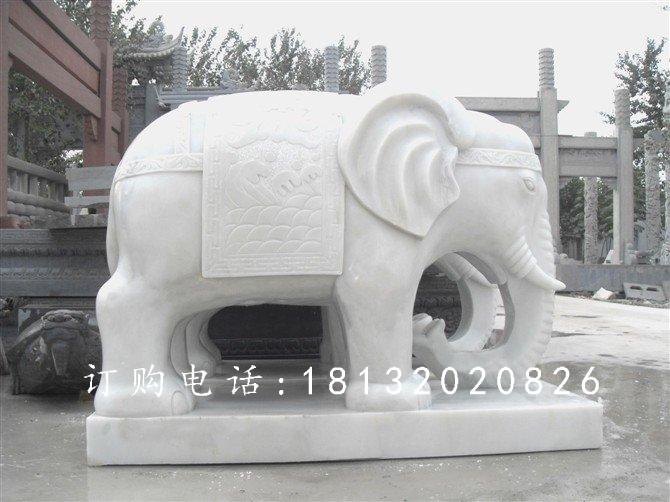 大象石雕，漢白玉大象雕塑 (2)1