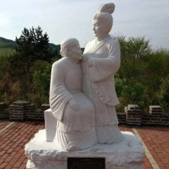 乳姑不怠石雕，二十四孝石雕
