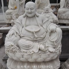 彌勒佛石雕，大理石佛像雕塑