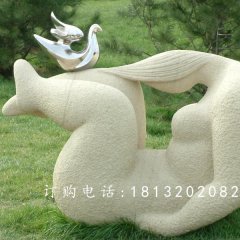 抽象女人石雕，公園景觀石雕