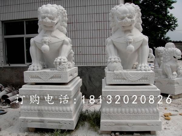 北京獅石雕，漢白玉動物雕塑