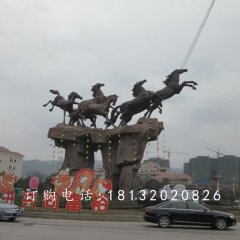 奔馬銅雕，廣場銅馬雕塑