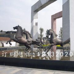 奔跑的馬銅雕，廣場銅雕馬