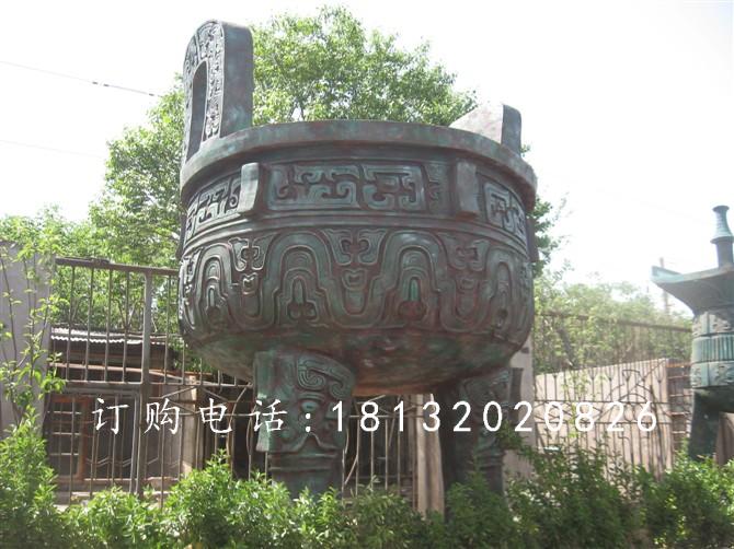 三足鼎雕塑，青銅鼎雕塑 (2)