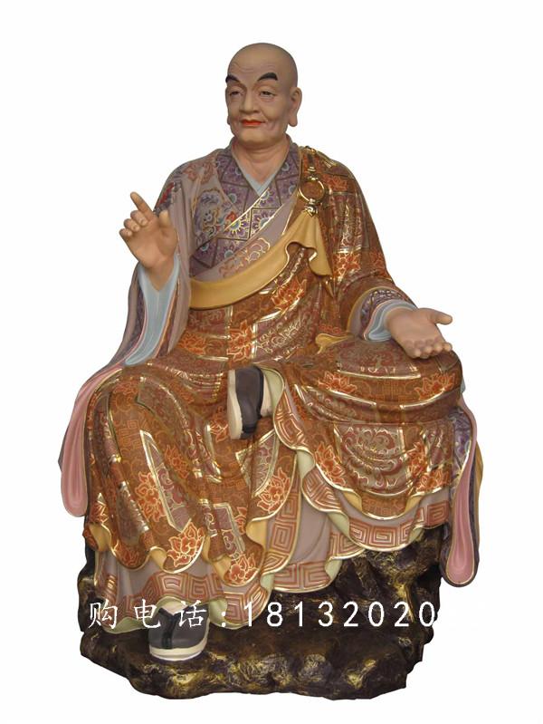玻璃鋼十八羅漢雕塑，玻璃鋼彩繪佛像雕塑 (2)