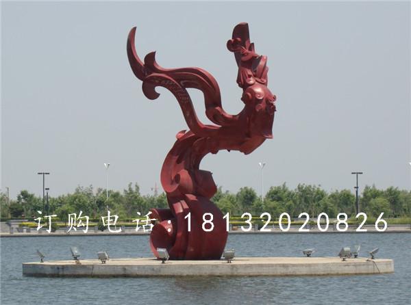 不銹鋼抽象鳳凰雕塑，廣場抽象雕塑