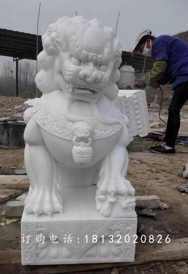 北京獅石雕，漢白玉獅子石雕 (1)