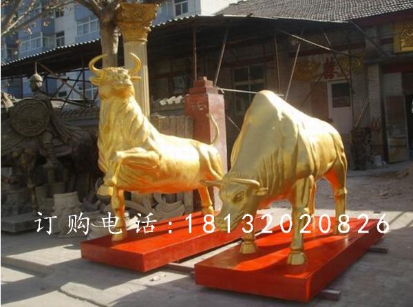 金牛銅雕，鎏金銅雕牛雕塑