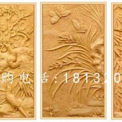 砂巖浮雕，梅蘭竹菊石浮雕