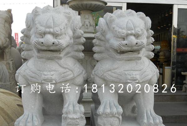獅子滾繡球石雕，大理石獅子雕塑