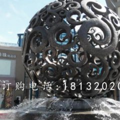 花紋球銅雕，廣場景觀球