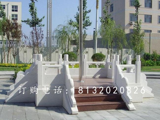 校園升旗臺(tái)石雕，漢白玉升旗臺(tái)雕塑