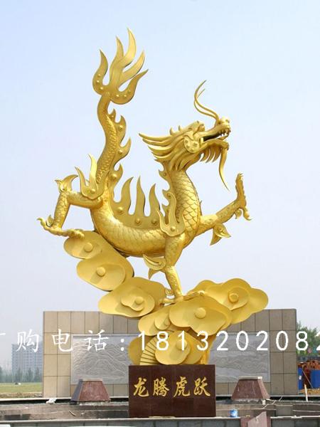 不銹鋼龍騰虎躍雕塑，廣場不銹鋼雕塑