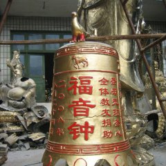 寺廟銅鐘，福音鐘銅雕
