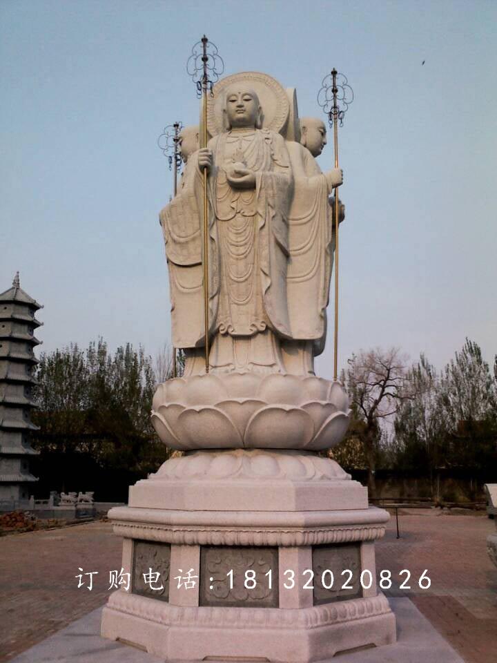 地藏菩薩石雕，廣場大理石佛像雕塑