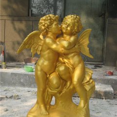 玻璃鋼小天使雕塑，玻璃鋼西方人物雕塑