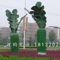 玻璃鋼白蘿卜雕塑，公園蔬菜雕塑