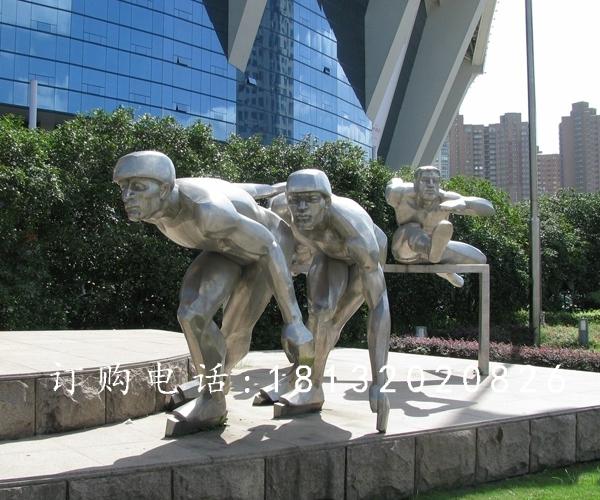 玻璃鋼滑冰雕塑，玻璃鋼運(yùn)動(dòng)雕塑