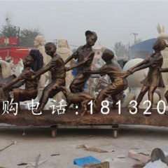拔蘿卜銅雕，公園小品銅雕