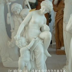 西方母子石雕，漢白玉人物雕塑