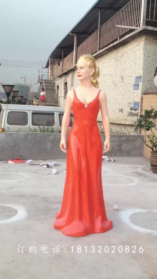 玻璃鋼仿真人物，玻璃鋼女人雕塑 (4)