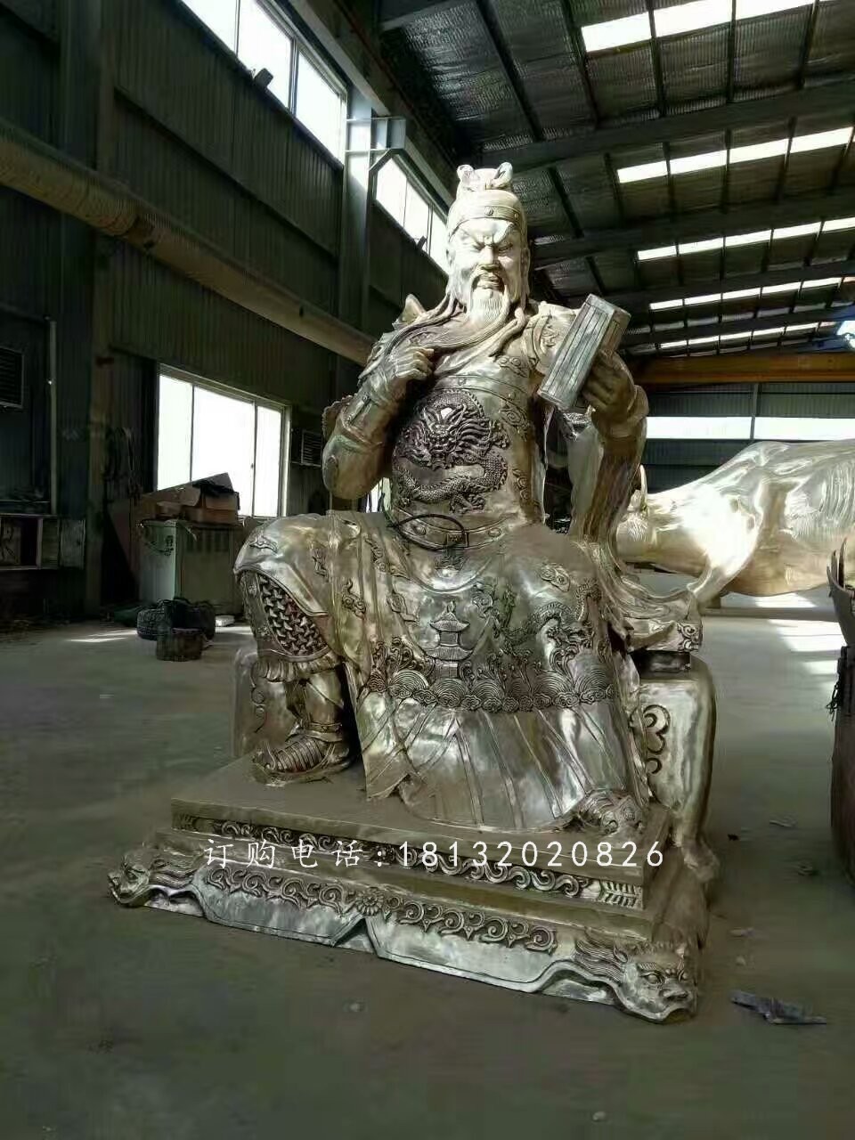 讀春秋關(guān)公雕塑，鑄銅人物雕塑