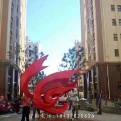 不銹鋼飛翔雕塑，小區(qū)景觀雕塑