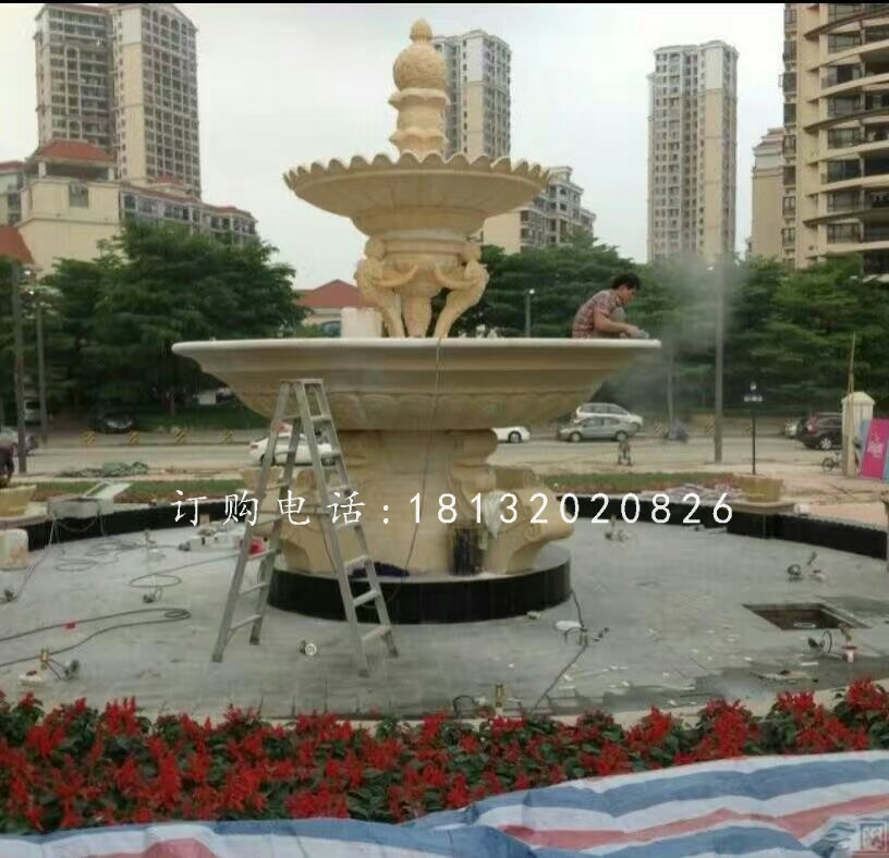 花園噴泉石雕，石噴泉雕塑