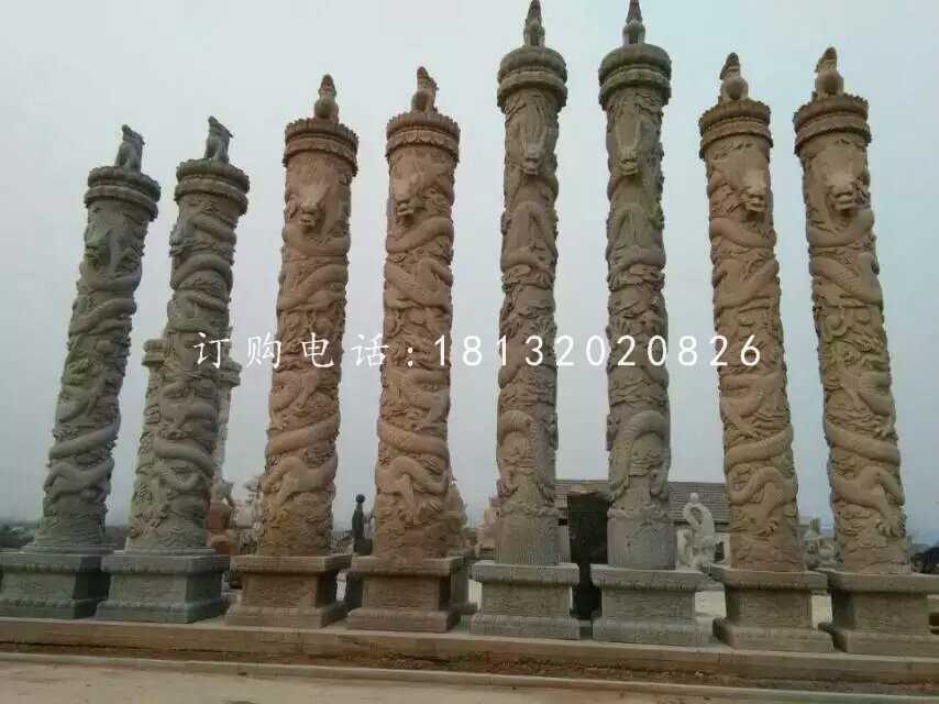 盤龍柱石雕，廣場(chǎng)石龍柱雕塑