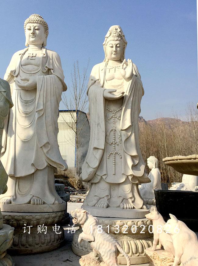 立式佛像石雕，觀音石雕