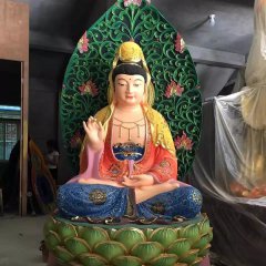 彩繪觀世音雕塑，玻璃鋼佛像