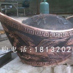 鍛造元寶，鍛銅元寶雕塑