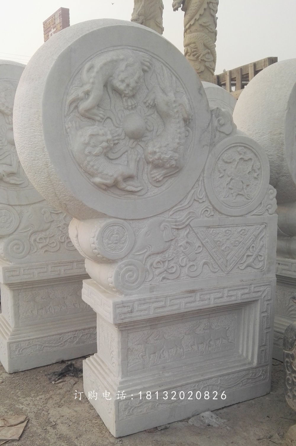 石雕門(mén)墩，抱鼓石 (1)