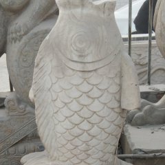 噴水魚石雕，公園噴泉石雕