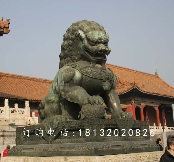 戲球獅銅雕，廣場(chǎng)青銅獅 (3)
