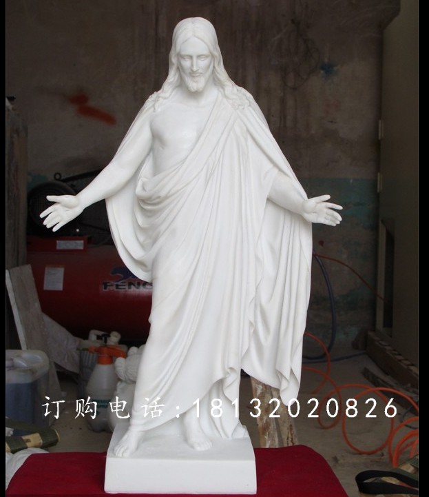 漢白玉耶穌雕塑，教會(huì)人物石雕