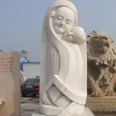 母子情石雕，公園抽象人物石雕