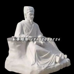漢白玉人物石雕，廣場(chǎng)古代人物石雕