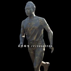 跑步銅雕，公園現(xiàn)代人物銅雕