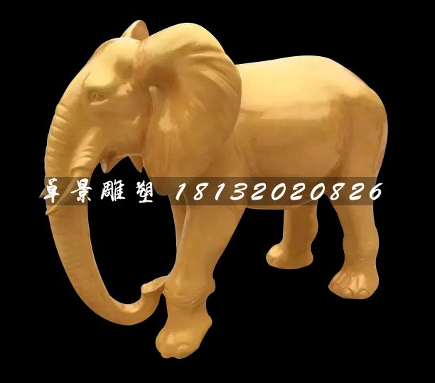 玻璃鋼大象雕塑，玻璃鋼仿真象雕塑