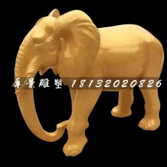 玻璃鋼大象雕塑，玻璃鋼仿真象雕塑