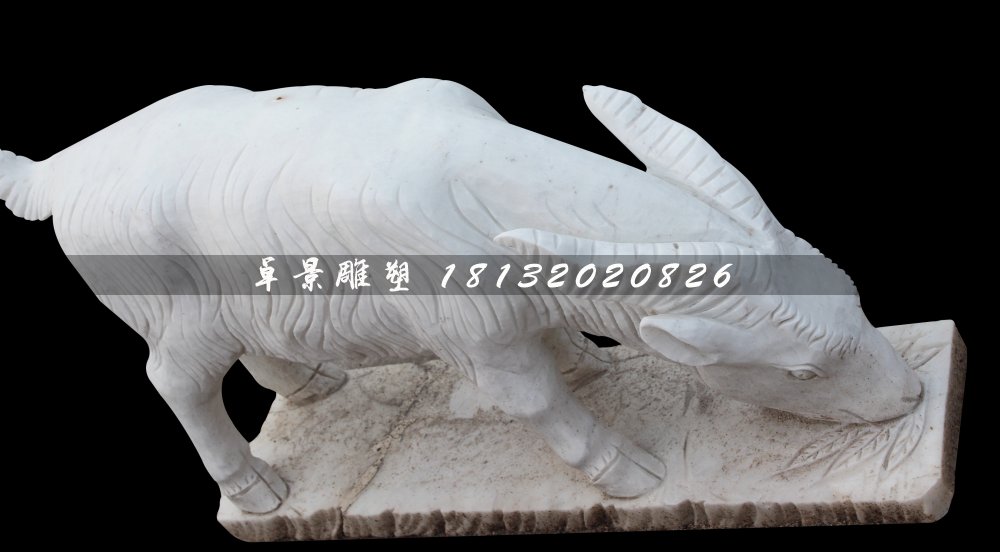 山羊石雕，大理石山羊雕塑