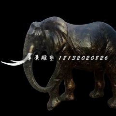 玻璃鋼大象雕塑，仿真動物雕塑