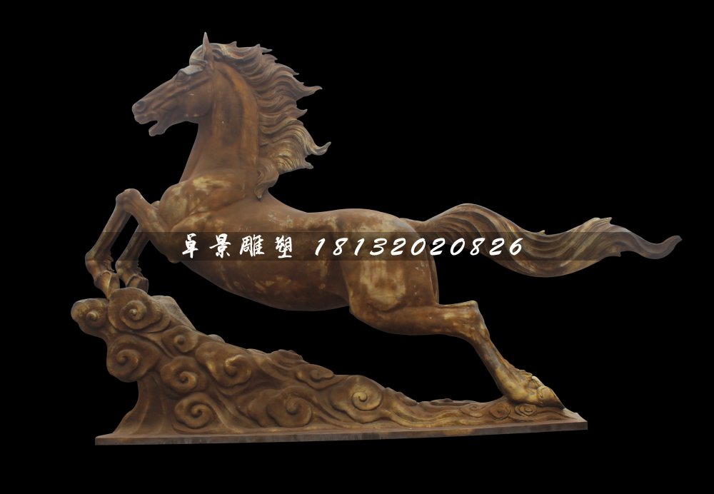 銅雕馬，馬踏祥云銅雕 (2)