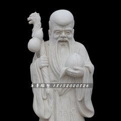壽星公石雕，漢白玉壽星公雕塑