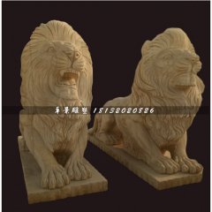 獅子石雕，大型西洋獅石雕