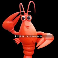 玻璃鋼大龍蝦，玻璃鋼卡通雕塑