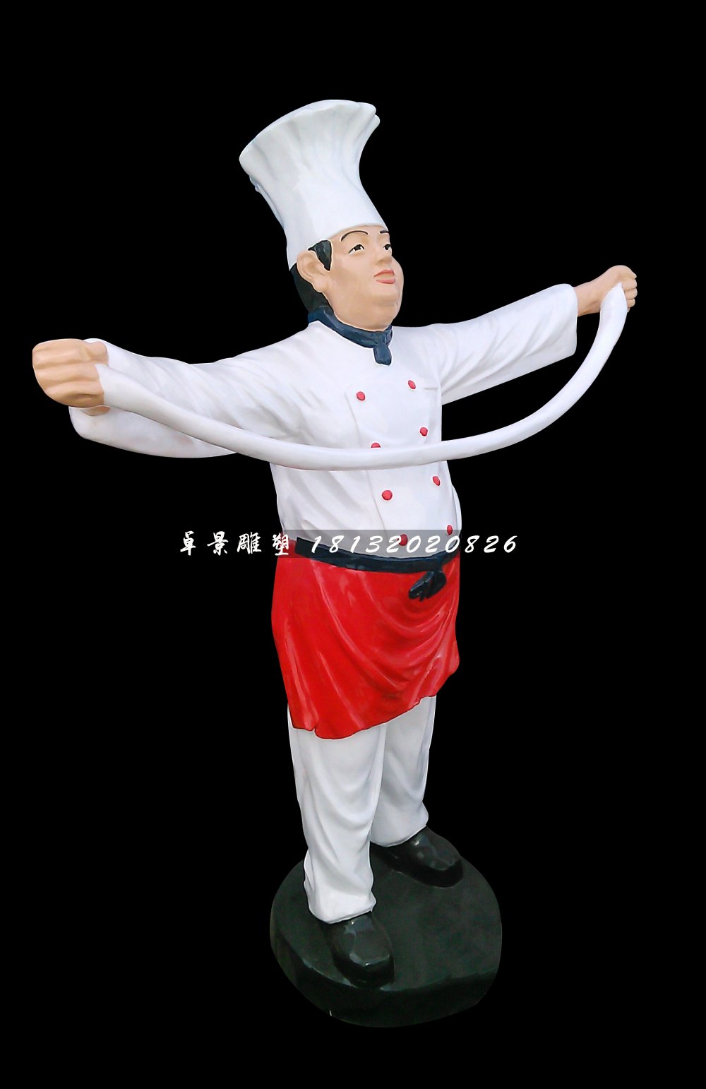 抻面廚師雕塑，玻璃鋼人物雕塑